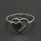 STERLING SILVER RING HEART SOLID 925 NEW SIZE E - V R000083 EMPRESS