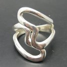 STYLISH STERLING SILVER RING SOLID 925 HEART SIZE H-T