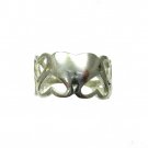 STYLISH STERLING SILVER HEART BAND RING SOLID 925 SIZE G - V NEW R001316 EMPRESS