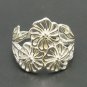 STERLING SILVER RING FLOWER SOLID 925 NEW SIZE H -T