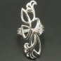 LONG STERLING SILVER RING FLOWER SOLID 925 NEW SIZE G - X R000673 EMPRESS
