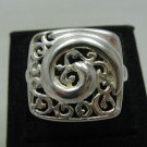 STYLISH STERLING SILVER RING SOLID 925 SPIRAL NEW SIZE H - V EMPRESS R001106