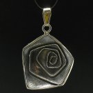 STERLING SILVER PENDANT SOLID 925 SPIRAL HANDMADE NEW