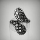 STYLISH STERLING SILVER RING SOLID 925 SNAKE SKIN NEW SIZE G - V R001278 EMPRESS