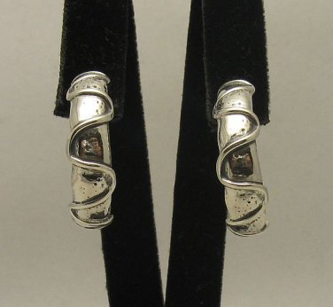 STERLING SILVER EARRINGS SOLID 925 HOOPS HANDMADE NEW