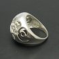 STERLING SILVER RING BAND FLOWER SIZE J - T NEW 925