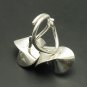 STYLISH LONG STERLING SILVER RING SOLID 925 SPIRAL HANDMADE NEW ADJUSTABLE SIZE