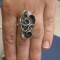 STYLISH LONG STERLING SILVER RING SOLID 925 SPIRAL HANDMADE NEW ADJUSTABLE SIZE