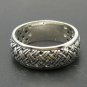 STERLING SILVER RING BAND MESH 925 NEW SIZE  H - T NEW