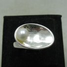 STYLISH STERLING SILVER RING SOLID 925 6mm PEARL SIZE G - V R001146 EMPRESS