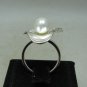 STYLISH STERLING SILVER RING SOLID 925 FLOWER 8mm PEARL SIZE G-Z R001145 EMPRESS