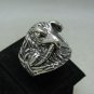 STERLING SILVER RING SOLID 925 EAGLE SNAKE COBRA NEW SIZE P - Z++ EMPRESS