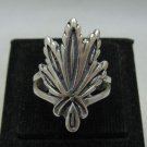 STERLING SILVER RING CANNABIS SOLID 925 NEW SIZE G - V EMPRESS