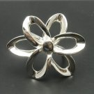 STERLING SILVER RING HUGE FLOWER 925 NEW SIZE H-T SOLID