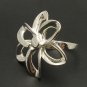 STERLING SILVER RING HUGE FLOWER 925 NEW SIZE H-T SOLID