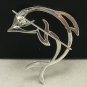 STYLISH STERLING SILVER BROOCH DOLPHIN SOLID 925 NEW