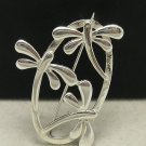 STYLISH STERLING SILVER BROOCH DRAGONFLY SOLID 925 NEW