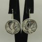 STYLISH STERLING SILVER EARRINGS FLOWER SOLID 925 NEW