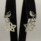 STYLISH STERLING SILVER EARRINGS FLOWER 925 NEW E000176 EMPRESS SOLID