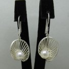 STYLISH STERLING SILVER EARRINGS SOLID 925 8mm PEARLS NEW E000434 EMPRESS