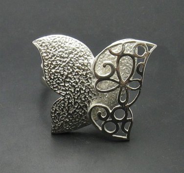 STERLING SILVER RING BUTTERFLY 925 ADJUSTABLE SIZE NEW