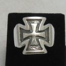 STERLING SILVER RING CROSS MASONIC SIZE N - X SOLID 925
