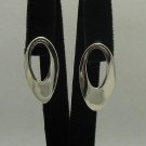 STYLISH STERLING SILVER EARRINGS SOLID 925 ELLIPSE NEW