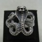 STERLING SILVER BIKER RING SOLID 925 SNAKE COBRA NEW SIZE N-Z++ EMPRESS R001187
