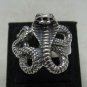 STERLING SILVER BIKER RING SOLID 925 SNAKE COBRA NEW SIZE N-Z++ EMPRESS R001187