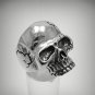 HUGE HEAVY STERLING SILVER BIKER RING SOLID 925 SKULL NEW SIZE P - Z++