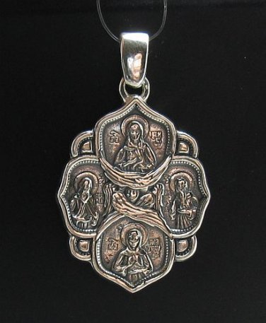 RELIGIOUS STERLING SILVER PENDANT SOLID 925 JESUS SAINTS MOTHER OF GOD NEW