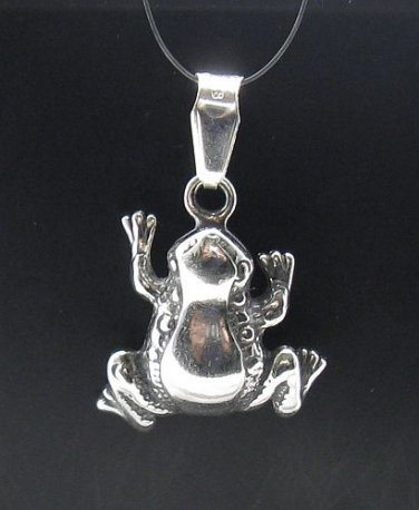 STERLING SILVER PENDANT FROG PE000520 SOLID 925 NEW CHARM