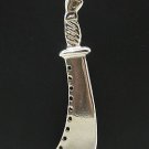 STERLING SILVER PENDANT SCIMITAR SWORD SOLID 925 BIKER