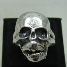 STERLING SILVER BIKER RING SOLID 925 OPENING SKULL NEW SIZE L - Z++ EMPRESS
