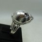 STERLING SILVER BIKER RING SOLID 925 OPENING SKULL NEW SIZE L - Z++ EMPRESS