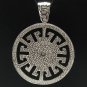 STYLISH STERLING SILVER PENDANT 925 GORGON NEW ENAMEL PE000507 EMPRESS SOLID