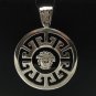 STYLISH STERLING SILVER PENDANT 925 GORGON NEW ENAMEL PE000507 EMPRESS SOLID