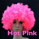Great New Curly Colour Wig, for dress ups, Clowns and other fun ideas-Hot Pink