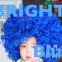 Great New Curly Colour Wig, for dress ups, Clowns and other fun ideas-Bright Blue