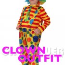 New Children's Clown Outfit Including pants, suspenders and Tie 10-12 years