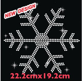 x5 pieces New Christmas Snowflake Design Iron On Transfer-22.2x19.2