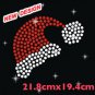 x2 pieces New Christmas Santa Hat Design Iron On Transfer-21.8x19.4cm