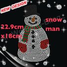 x1 CHRISTMAS SNOW MAN IRON ON TRANSFER Size: 22.9 cm x 13.1 cm
