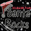 x1 piece CHRISTMAS "SANTA ROCKS" ON TRANSFER Size: 22.6 x20.7cm