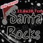 x10 pieces CHRISTMAS "SANTA ROCKS" ON TRANSFER Size: 22.6 x20.7cm