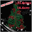 x1 PIECE CHRISTMAS TREE IRON ON TRANSFER Size: 22.8 x16.6cm