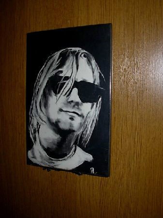 Kurt Cobain 10 x 8" Wallplaque  solid wood