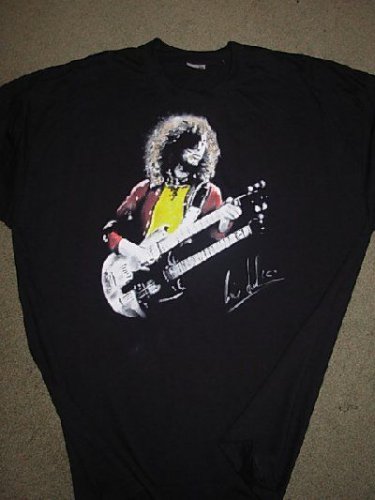Jimmy Page  Handpainted Tshirt  direct from the Artist