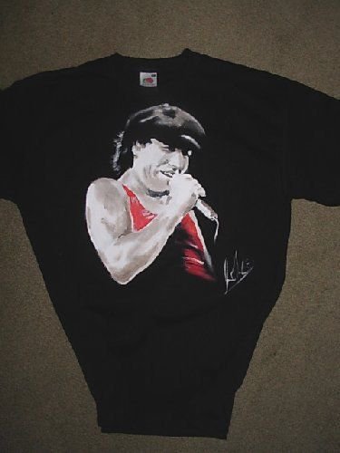 Brian Johnson  Handpainted T shirt