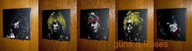 Guns`n`Roses  complete Set of 5 Wall plaques